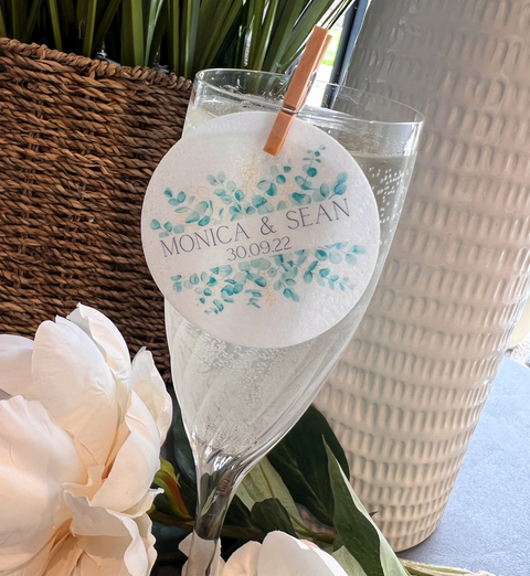 Personalised Eucalyptus Edible Cocktail Drink Toppers