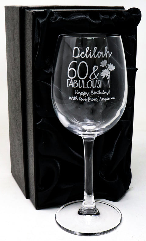 Personalised Reserva Wine Glass - Fabulous Birthday Design