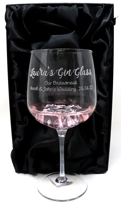 Personalised Gin Cocktail Balloon Glass - Gin Design