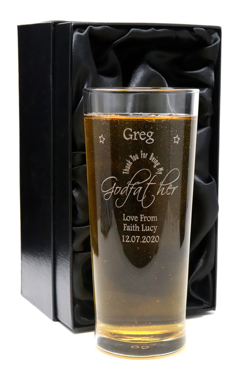Personalised Pint Glass - Godfather Design