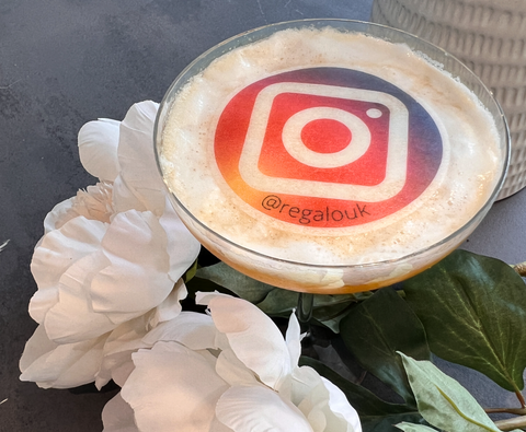 Personalised Instagram Logo Edible Cocktail Drink Toppers