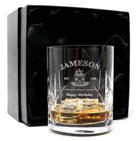 Personalised Crystal Glass Tumbler - Jameson Label Design