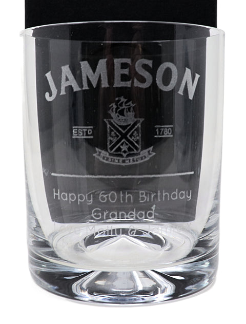 Personalised Glass Tumbler & 35cl Jameson - Label Design