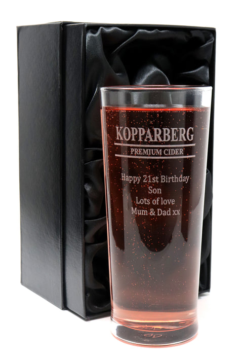 Personalised Pint Glass - Kopparberg Design