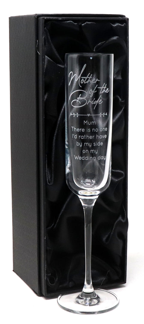 Personalised Fusion Champagne Flute - Mother of the Bride Wedding Design