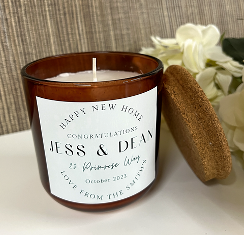 Personalised New Home Arch Design Scented Candle