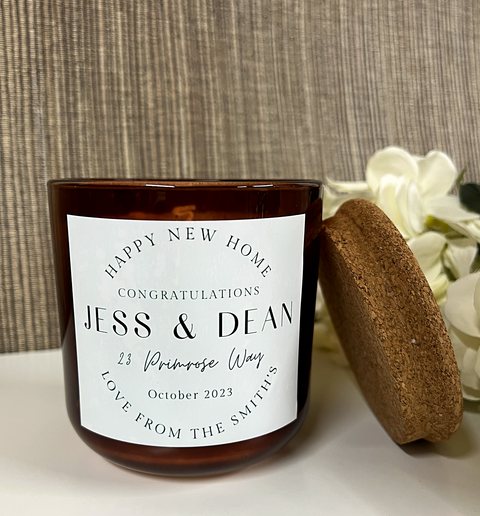 Personalised New Home Arch Design Scented Candle