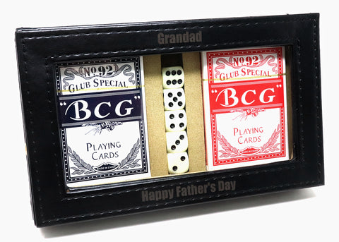 Personalised Playing Cards & Dice Set