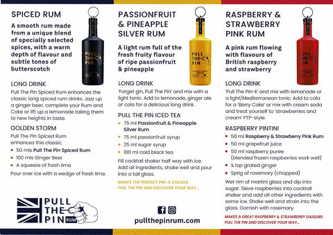 Personalised Premium Glass Tumbler & 70cl Pull The Pin Passionfruit & Pineapple Rum - Rum Design