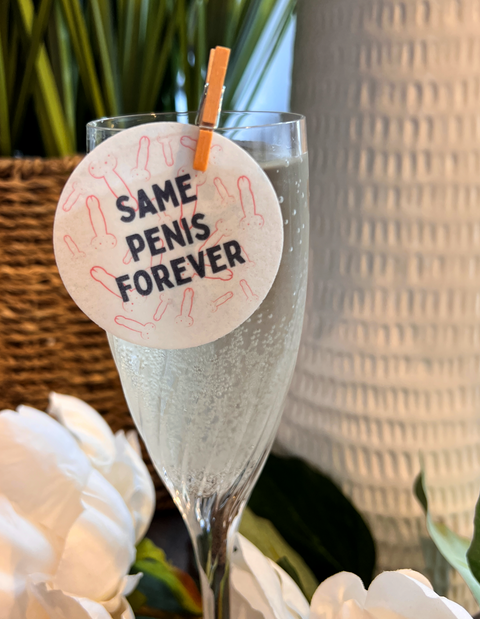 Same Penis Forever Hen Party Design Edible Cocktail Drink Toppers