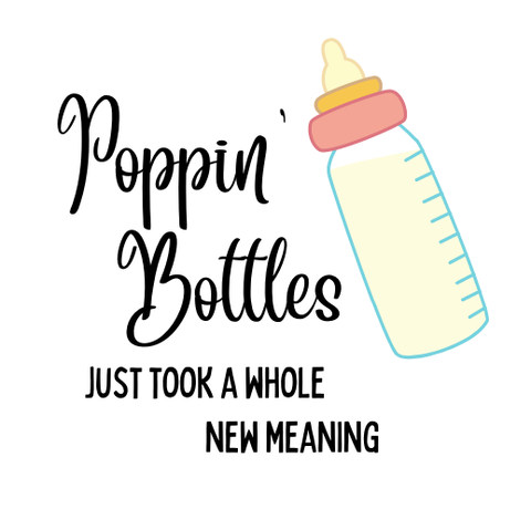 Baby Shower Poppin' Bottles Design Drink Toppers