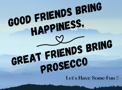 Personalised Prosecco Bottle Label - Good Friends Design