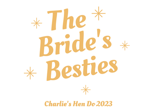 Personalised Prosecco Bottle Label - The Bride's Besties Hen Do Design