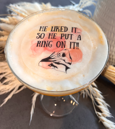 Ring On It Engagement Design Edible Cocktail Drink Toppers