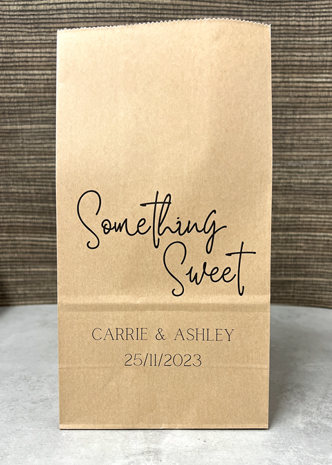 Personalised Paper Sweet Cake Favour Bags - Something Sweet Design