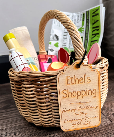 Personalised Children's Wicker Shopping Basket