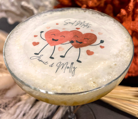 Personalised Soulmates Edible Cocktail Drink Toppers