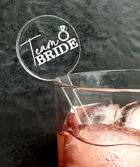 Acrylic Stirrers - Team Bride Design