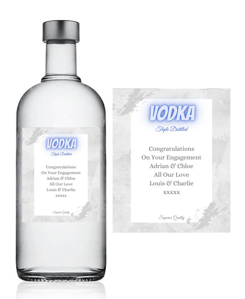 Personalised Vodka Bottle Label - Vodka Design
