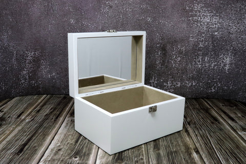 Personalised Luxury White Wooden Jewellery Box