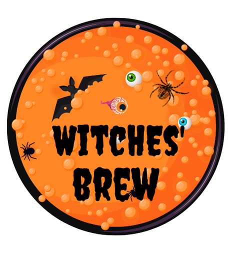 Witches' Brew Halloween Design Edible Cocktail Drink Toppers