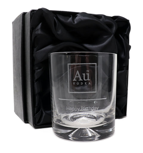 Personalised Glass Tumbler - Au Vodka Design