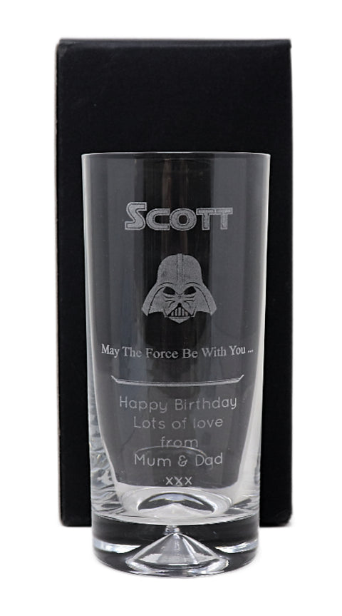 Personalised Highball Glass - Star Wars Darth Vader Design