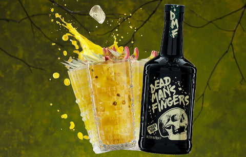 Personalised Crystal Rum Glass Tumbler & 70cl Dead Man's Fingers Spiced Rum
