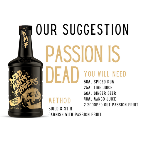 Personalised Dead Man's Fingers Rum Highball Glass & 70cl Bottle of Rum Gift Set