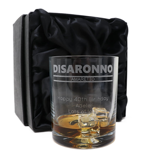 Personalised Glass Tumbler - Disaronno Banner Design