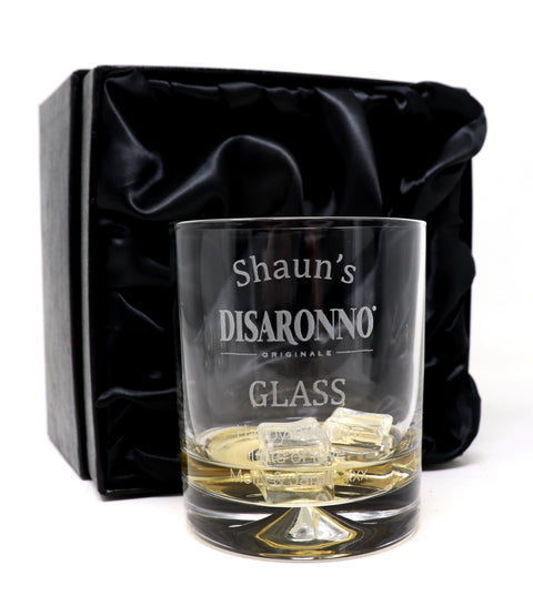 Personalised Glass Tumbler - Disaronno Design