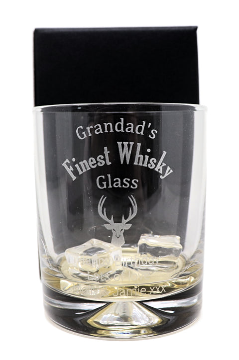 Personalised Glass Tumbler - Finest Whisky Design