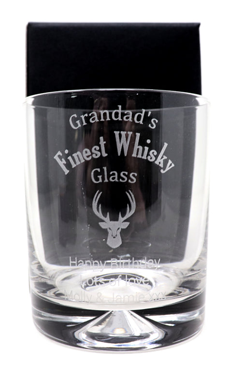 Personalised Glass Tumbler - Finest Whisky Design