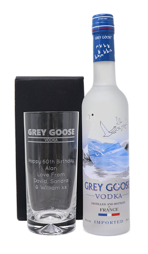 Personalised Highball Glass & 35cl Grey Goose - Grey Goose Vodka Banner Design