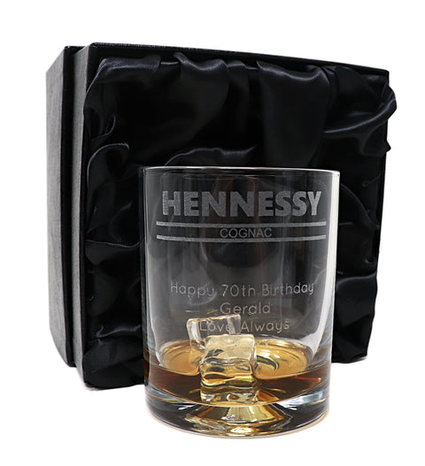 Personalised Glass Tumbler - Hennessy Cognac Banner Design