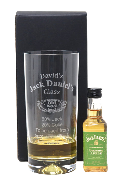 Jack Daniels Apple Giftset + Highball Glass 70cl - Topdrinks