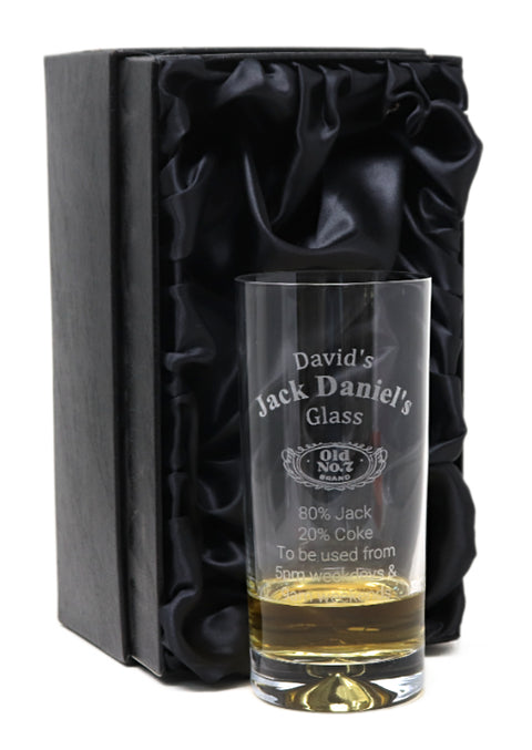 Personalised Highball Glass - Jack Daniels % Design