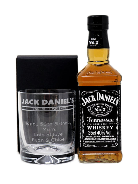 Personalised Glass Tumbler & Jack Daniels - Banner Design