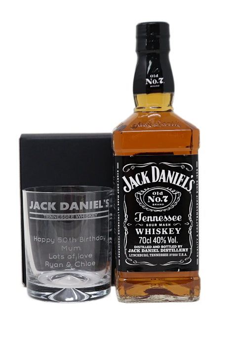 Personalised Glass Tumbler & Jack Daniels - Banner Design