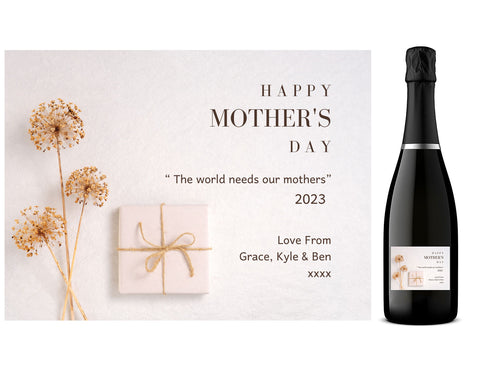Personalised Prosecco Bottle Label - Mother´s Day Parcel Design