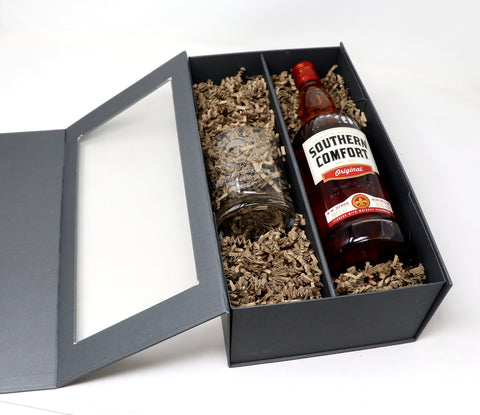 Personalised Glass Tumbler & Bottle of Alcohol - Peaky Blinders Design