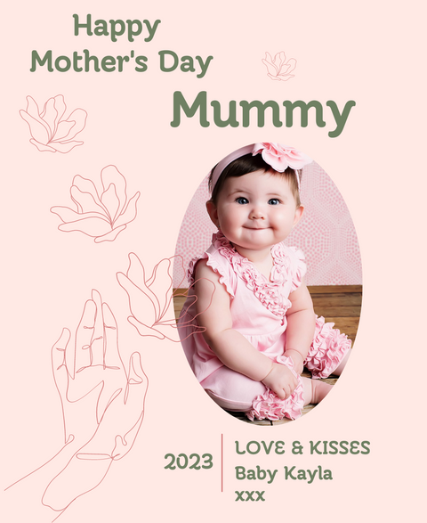 Personalised Wine Bottle Label - Mother´s Day Photo Design
