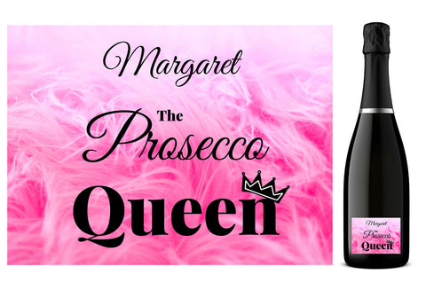 Personalised Prosecco Bottle Label - Prosecco Queen Design