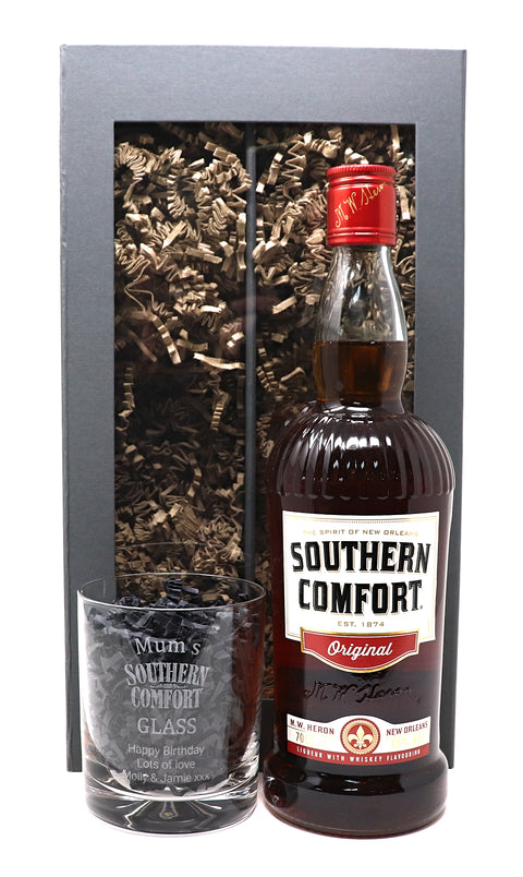 Personalised Glass Tumbler & 70cl Southern Comfort - Southern Comfort Design
