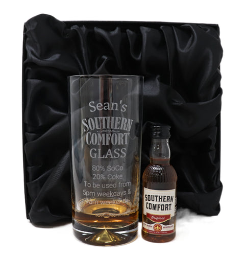 Personalised Highball Glass & Miniature - Southern Comfort % Design