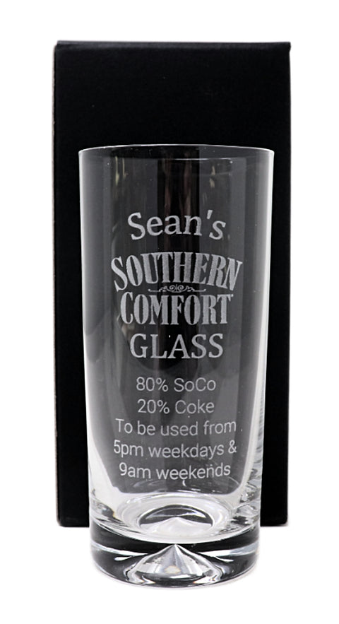 Personalised Highball Glass & Miniature - Southern Comfort % Design
