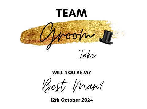 Personalised Prosecco/Wine Bottle Label - Team Groom, Will You Be Best Man? Design
